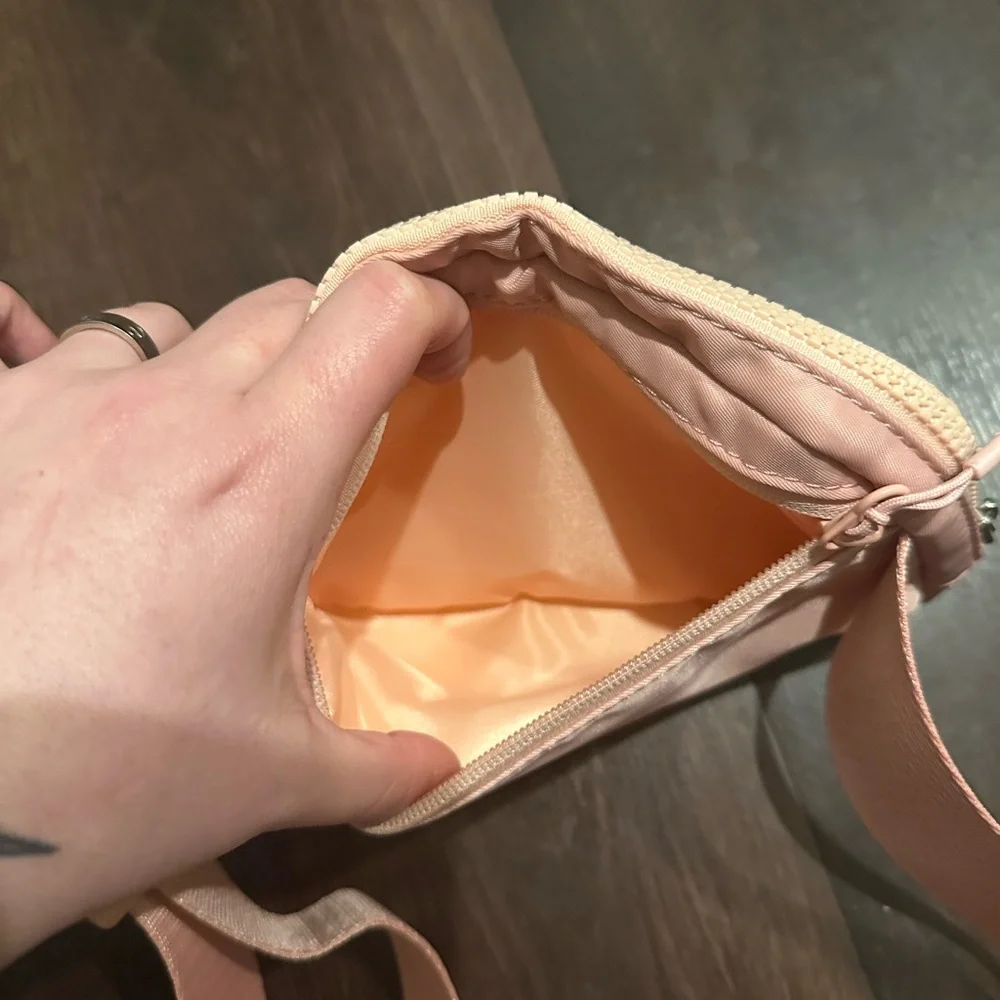 BUNDLE Lululemon Everywhere Belt Bag Black Pink Zip Fanny Pack Purse Logo - Picture 6 of 11